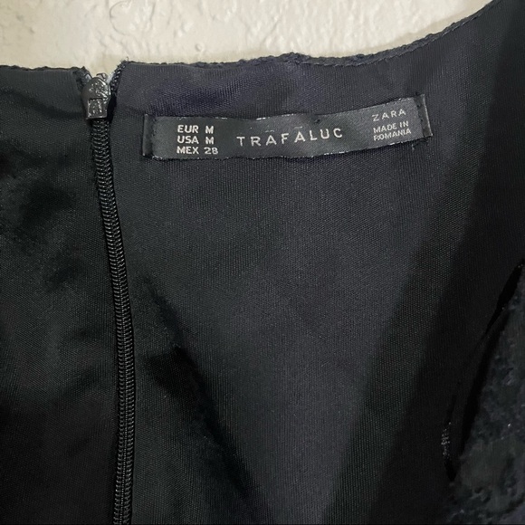 𝅺ZARA Black Fit and Flare Dress Size M - Picture 4 of 8